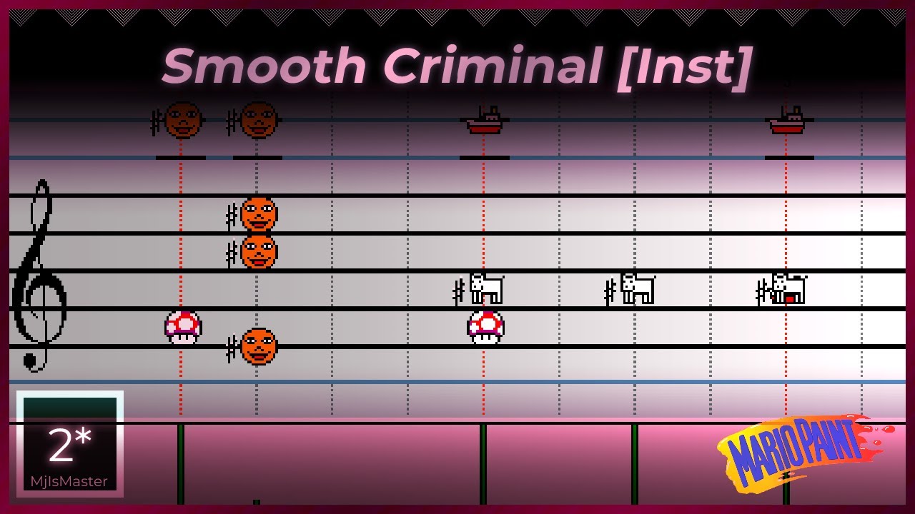 Michael Jackson: Smooth Criminal [Instrumental] - Mario Paint Composer