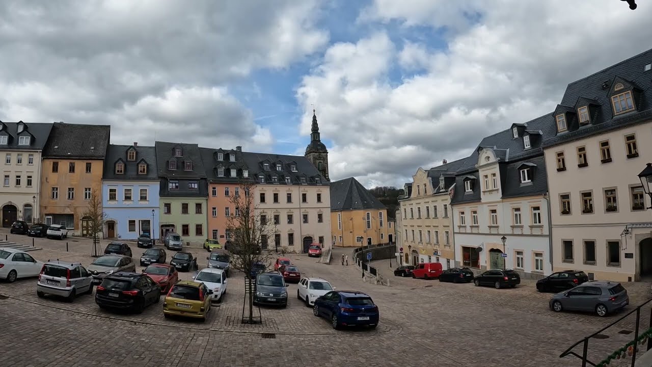 D: Kirchberg. Sachsen. Eindrücke aus der Stadtmitte. März 2024