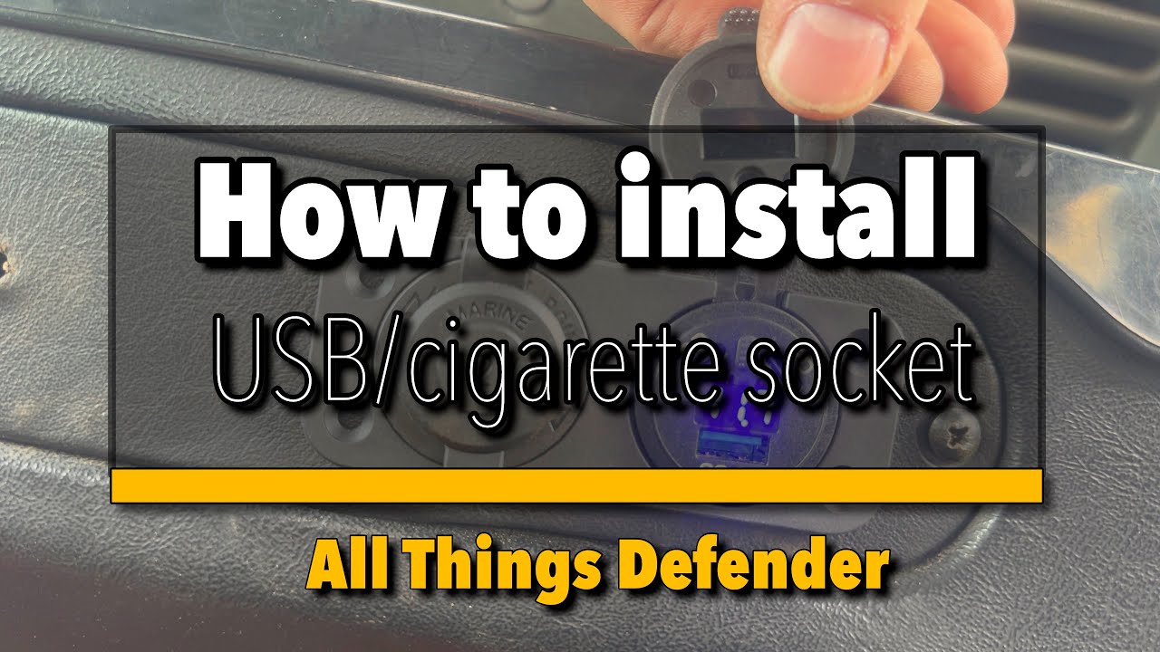 How to install a usb / usb-c and a cigarette lighter socket