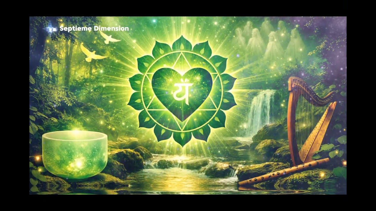 Heart chakra healing 432 Hz/ sacred frequency theta brainwave; meditation /binaural beats 4 Hz