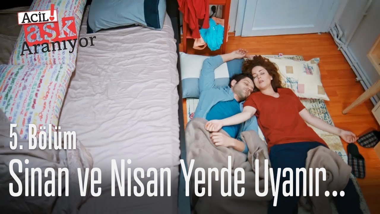 Sinan ve Nisan yerde uyanır... - Acil Aşk Aranıyor 5. B&ouml;l&uuml;m