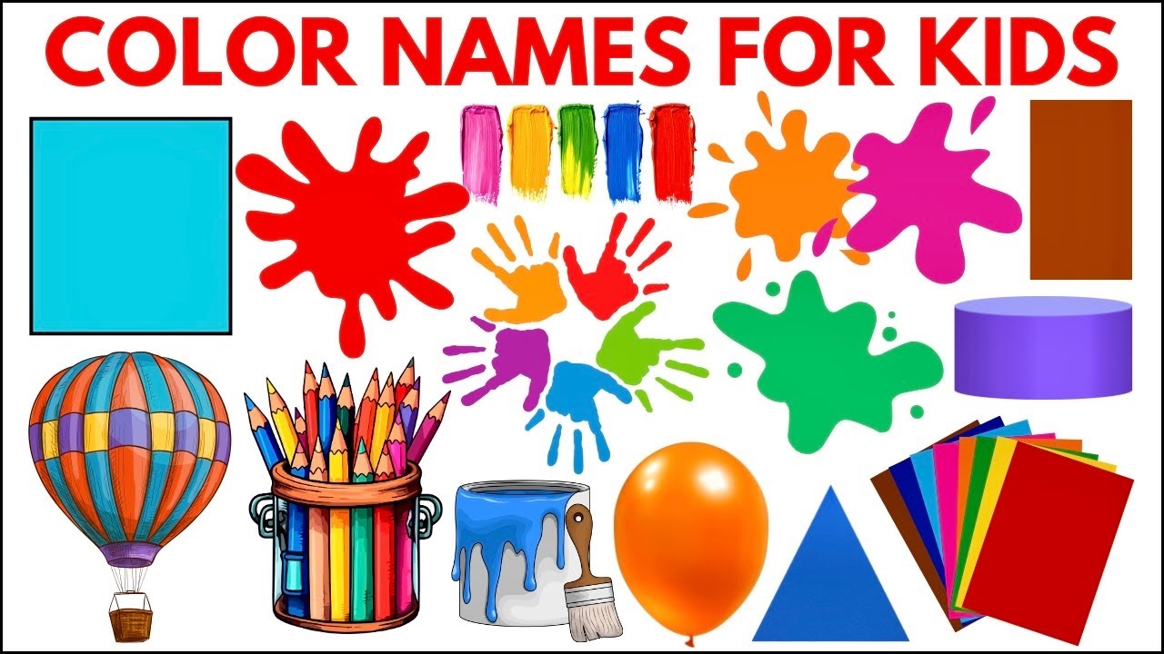25 Color Names for Kids | Learn Colors in English with Pictures | Colors Names | Educational Video