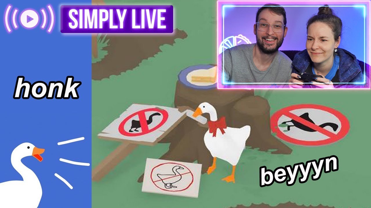 Two Canadian geese play Untitled Goose Game 🔴LIVE *honk honk*