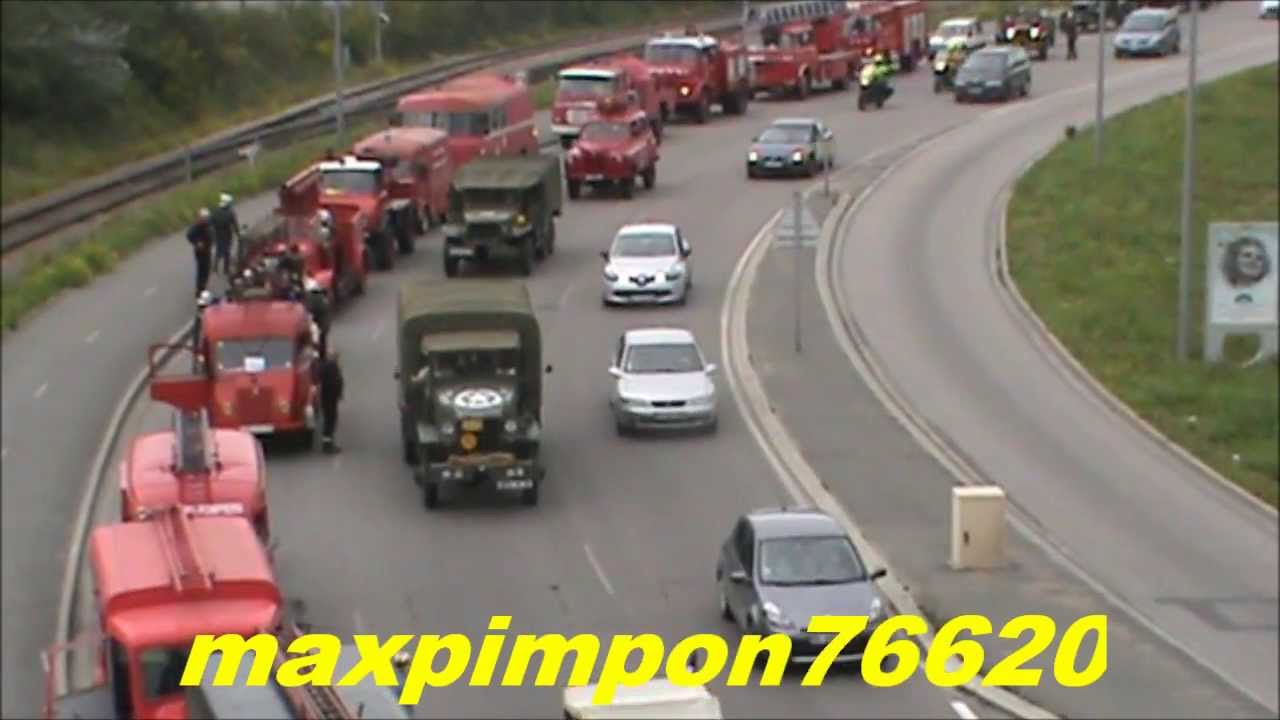 Défilé anciens véhicules Sapeurs Pompiers & Militaire