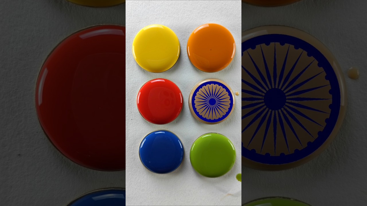 Indian flag art water drop painting 