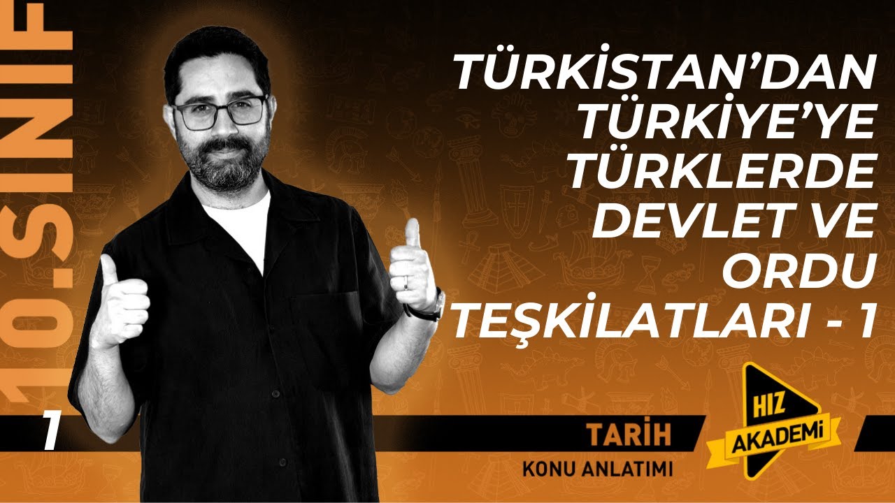 10. Sınıf Tarih | Yeni Maarif Modeli | 3. Ders: Türkistan'dan Türkiye'ye Devlet ve Ordu -1 PDF👇