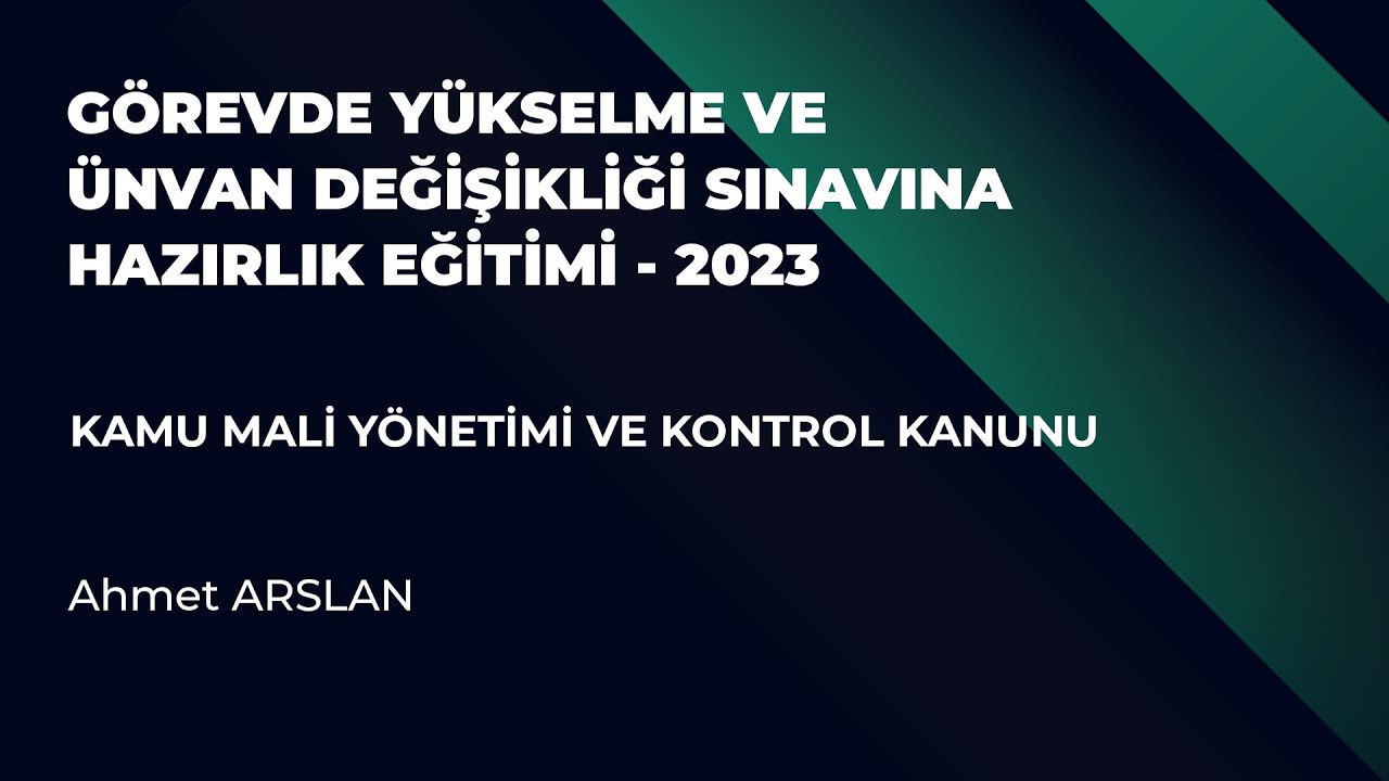 Kamu Mali Yönetimi ve Kontrol Kanunu