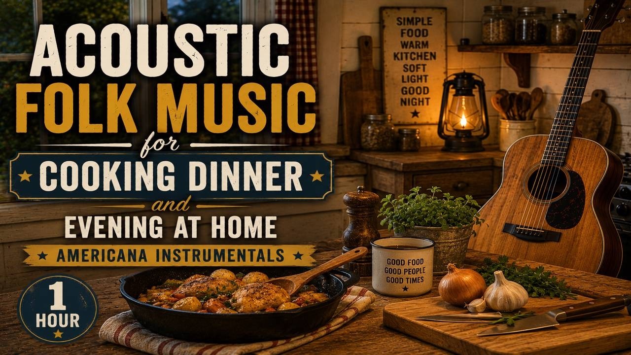 Acoustic Folk Music for Cooking Dinner & Evening at Home | Americana | 1 Hour