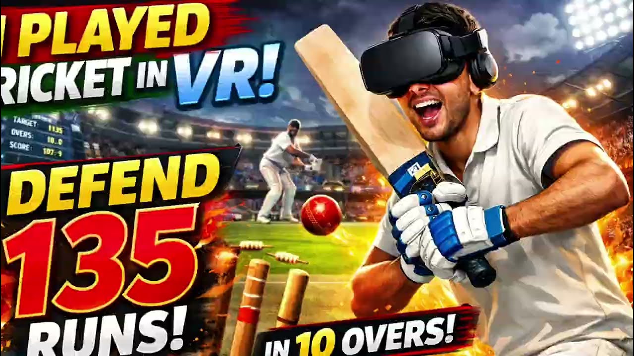 Defend 135 runs in VR 😬.