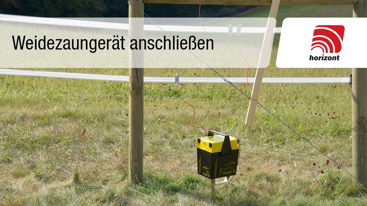 Weidezaun - Weidezaungerät anschließen (Mobilzaun)