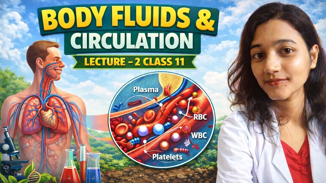 BODY FLUIDS & CIRCULATION LECTURE -2 by Dr AnanyaPT for the prep of NEET/BOARDS/CUET/ICAR/NEST 