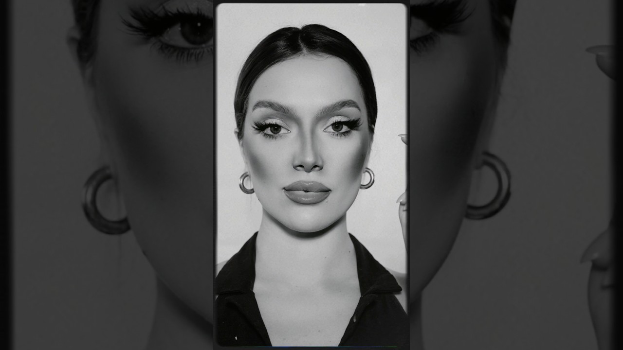 makeup for black and white movies 100 years ago #makeup #asmr #molchanovamua