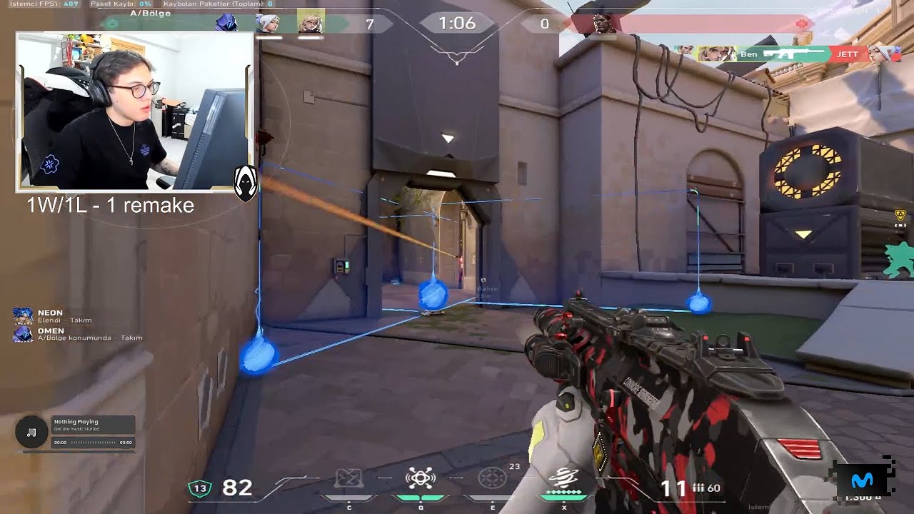 Destroying Enemies With Deadlock - WO0T DEADLOCK VALORANT RADIANT RANKED GAMEPLAY