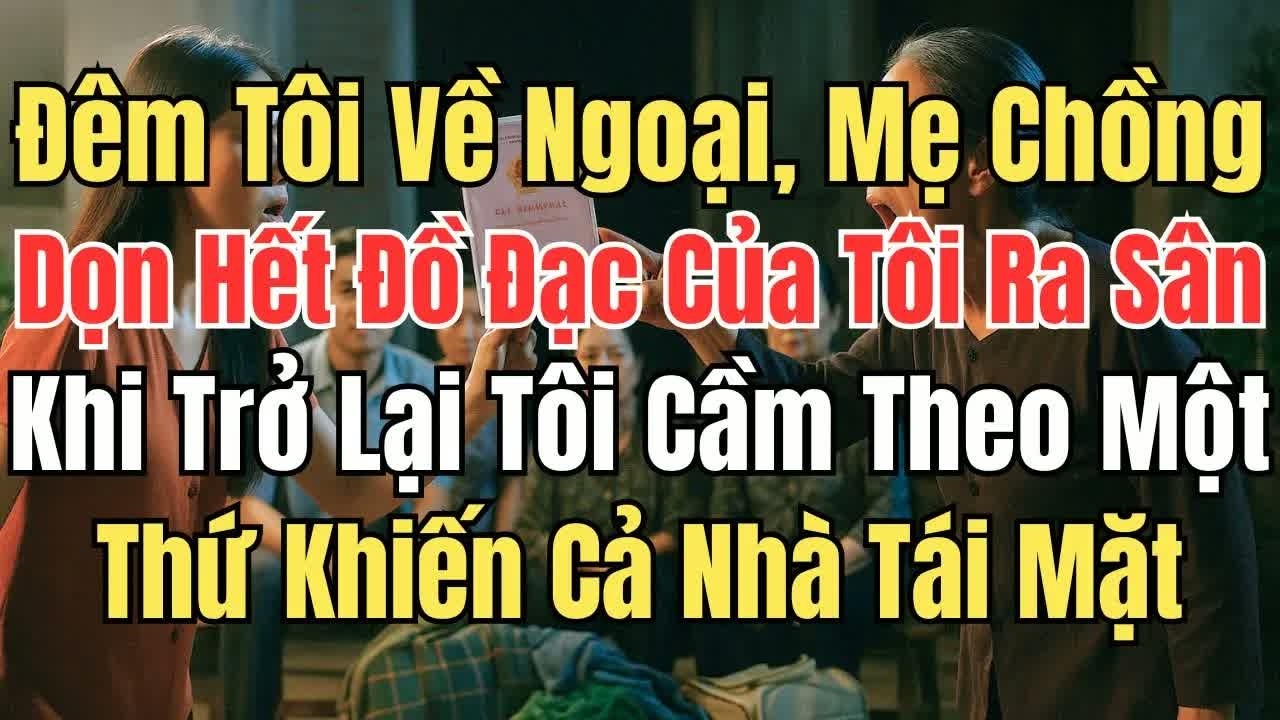 Đêm tôi về ngoại, mẹ chồng dọn hết đồ đạc của tôi ra sân, cảnh tượng khiến tôi cảm thấy tê liệt và
