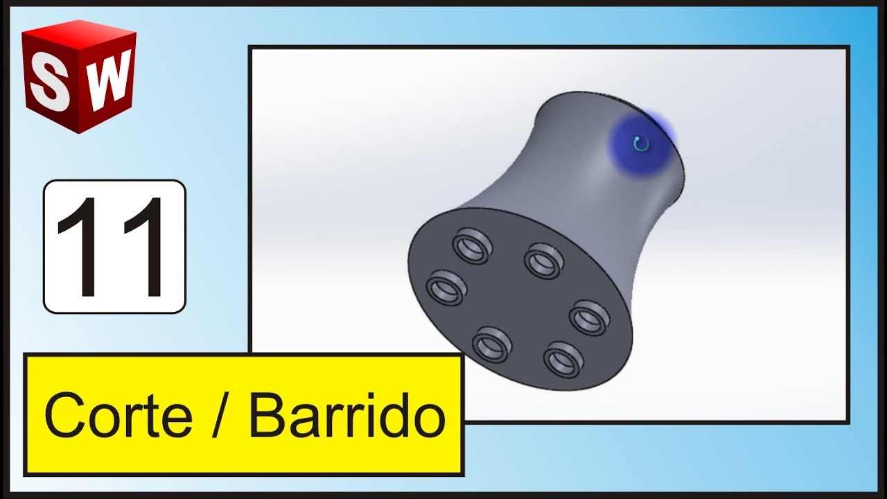 Curso Básico de Solidworks Práctica #11 Corte / Barrido | Diego Gaona