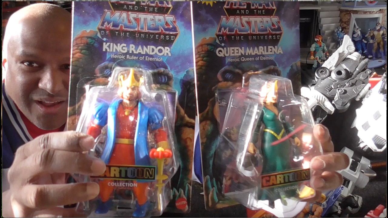 MOTU Cartoon Collection King Randor and Queen Marlena.  He-man castle and Fright Zone.  Unboxing