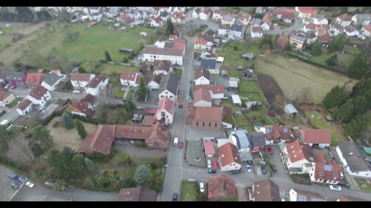 Drone footage of Mackenbach Germany