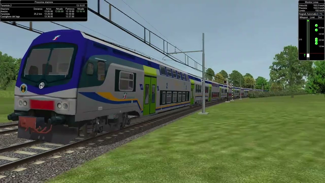 R 18713 Arezzo-Chiusi-Chianciano terme cab ride pilota Vivalto SCMT+RSC