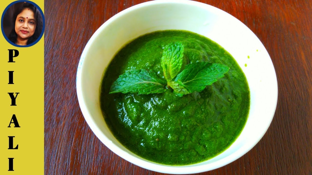 ধনেপাতা ও পুদিনা পাতার গ্রীন চাটনি // Green Chutney Recipe in Bengali // Green Dip #piyaliskitchen