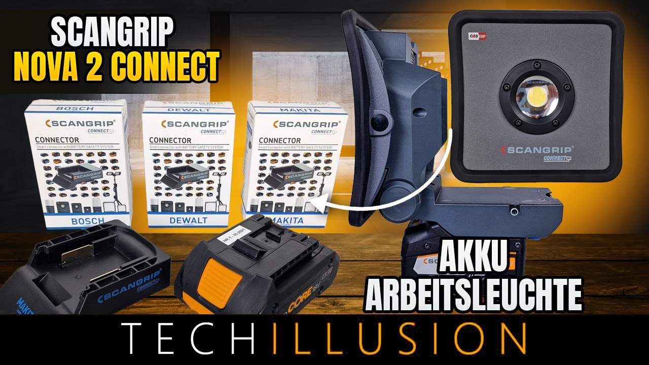 🔥TOP oder FLOP? 🧐 Der KLEINSTE Akku-Baustrahler NOVA 2 Connect von Scangrip!🤩 - Makita Bosch etc.