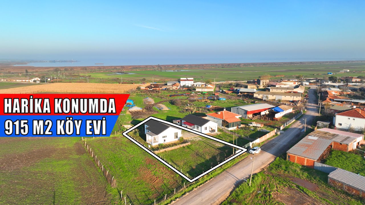 2091- Manyas Kocag&ouml;l Kuş Cennetin'de 915 m2 Harika Konumda M&uuml;stakil Muhteşem Ev