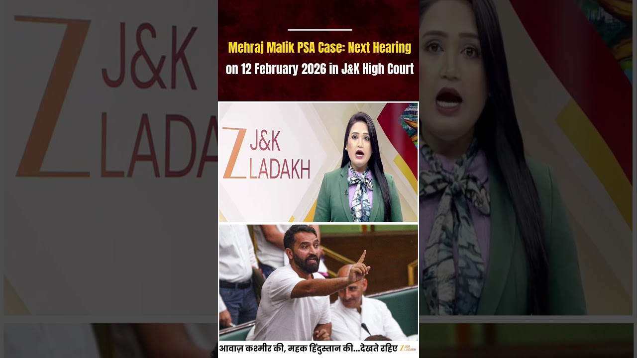 JK News : Mehraj Malik PSA Case: Next Hearing on 12 February 2026 in J&K High Court | Short