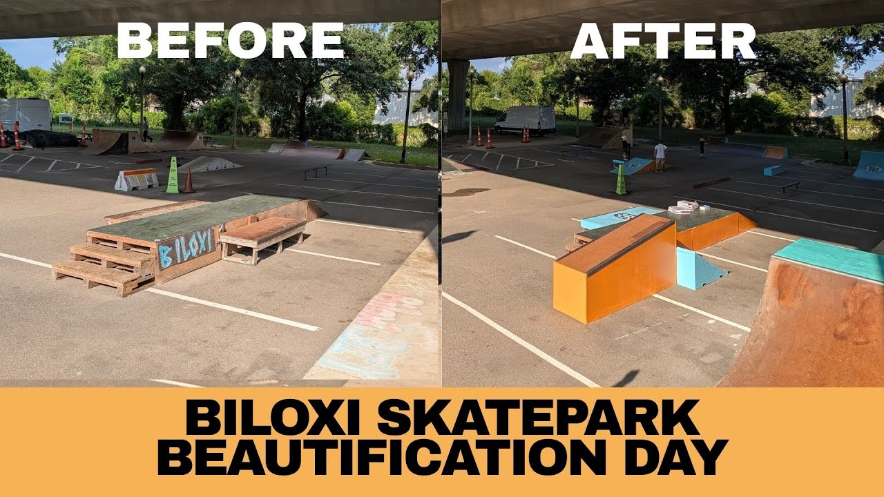 BEFORE AND AFTER: You Won't Believe Biloxi Skatepark Beautification Transformation