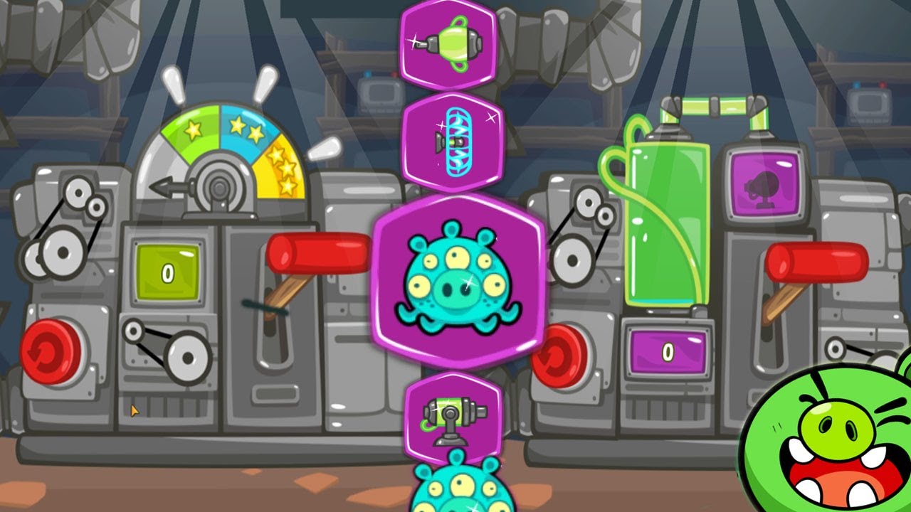 Bad Piggies - UNLOCKING ITEMS WITH ALIEN SCRAP MACHINE!
