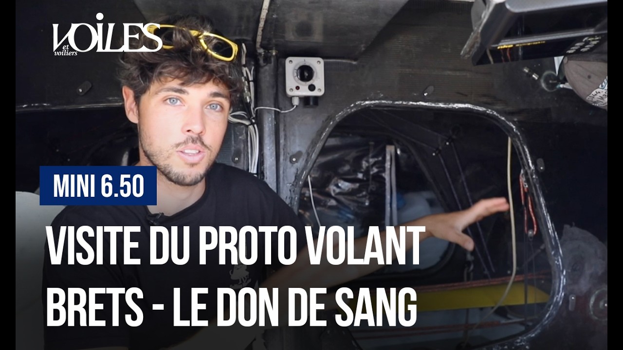 Visite du proto 6.50 volant Brets - Le don de sang avec son skipper Matéo Lavauzelle