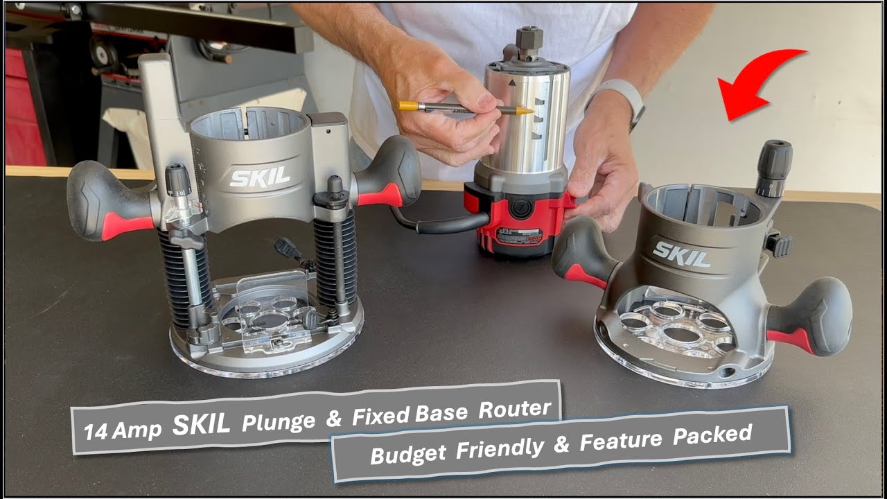 Skil 14 Amp Plunge & Fixed Base Router - Budget Friendly & Feature Packed
