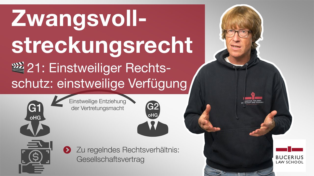 🟨 Einstweiliger Rechtsschutz: einstweilige Verfügung | 🎬 21 | ZPO-Zwangsvollstreckungsrecht