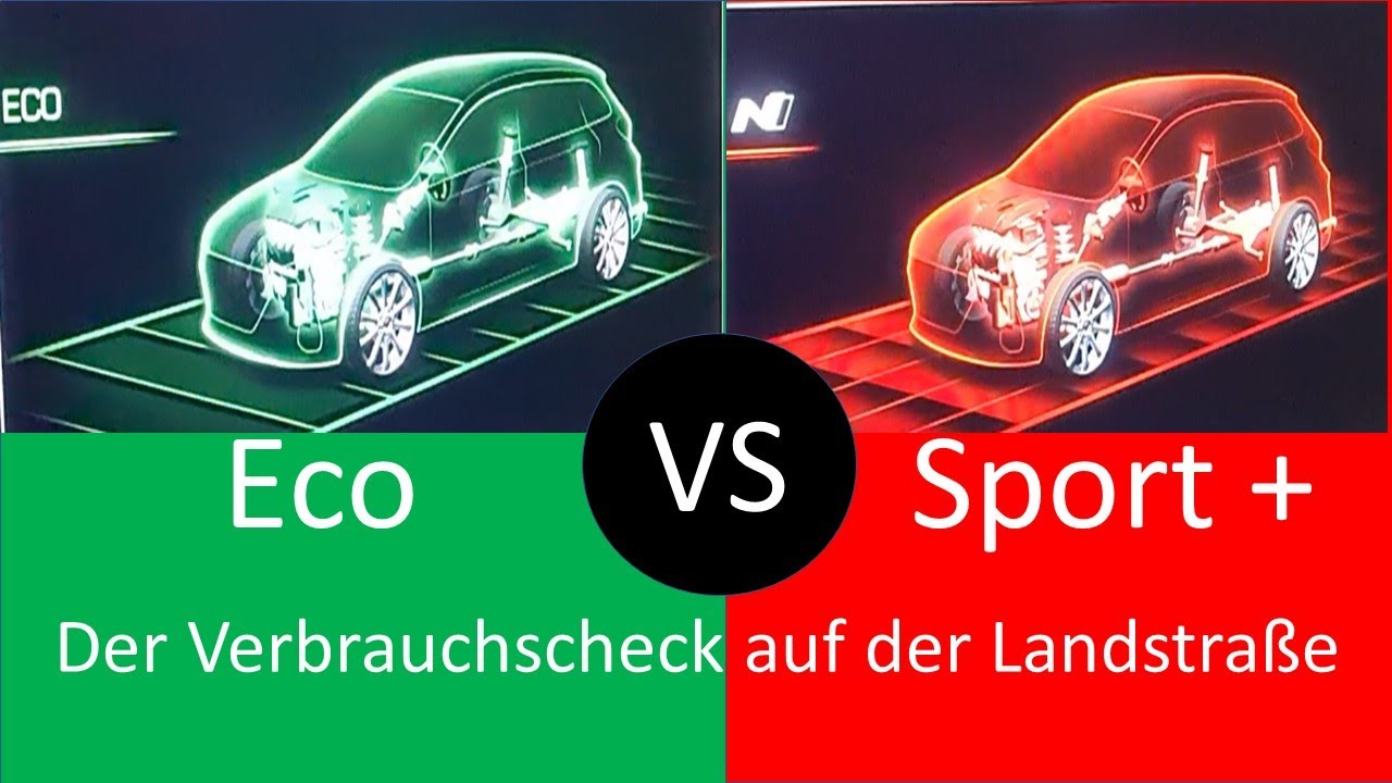 Eco vs Sportmodus der Verbrauchscheck Landstra&szlig;e