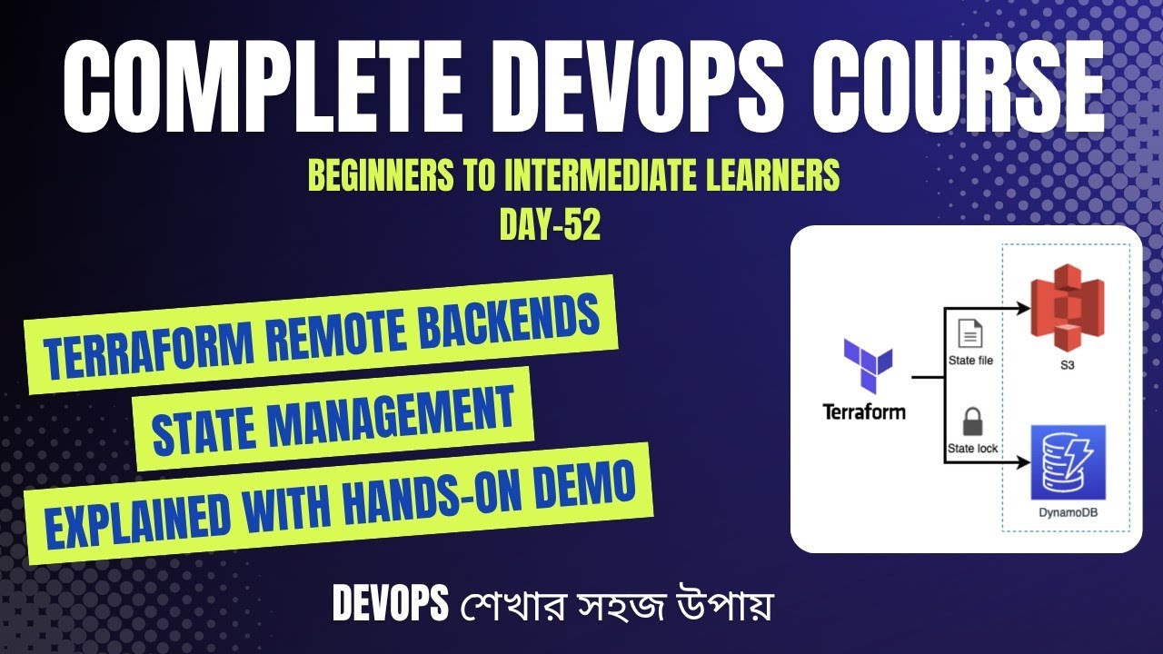 Day-52 | Terraform Remote Backends & State Management Explained With Hands-On Demo