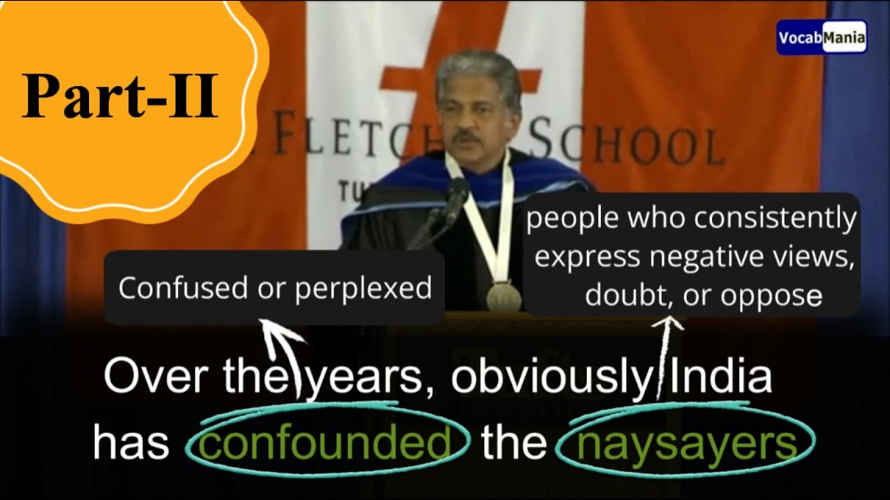 Part 2 of Anand Mahindra's Speech: English Subtitles with Word Meanings