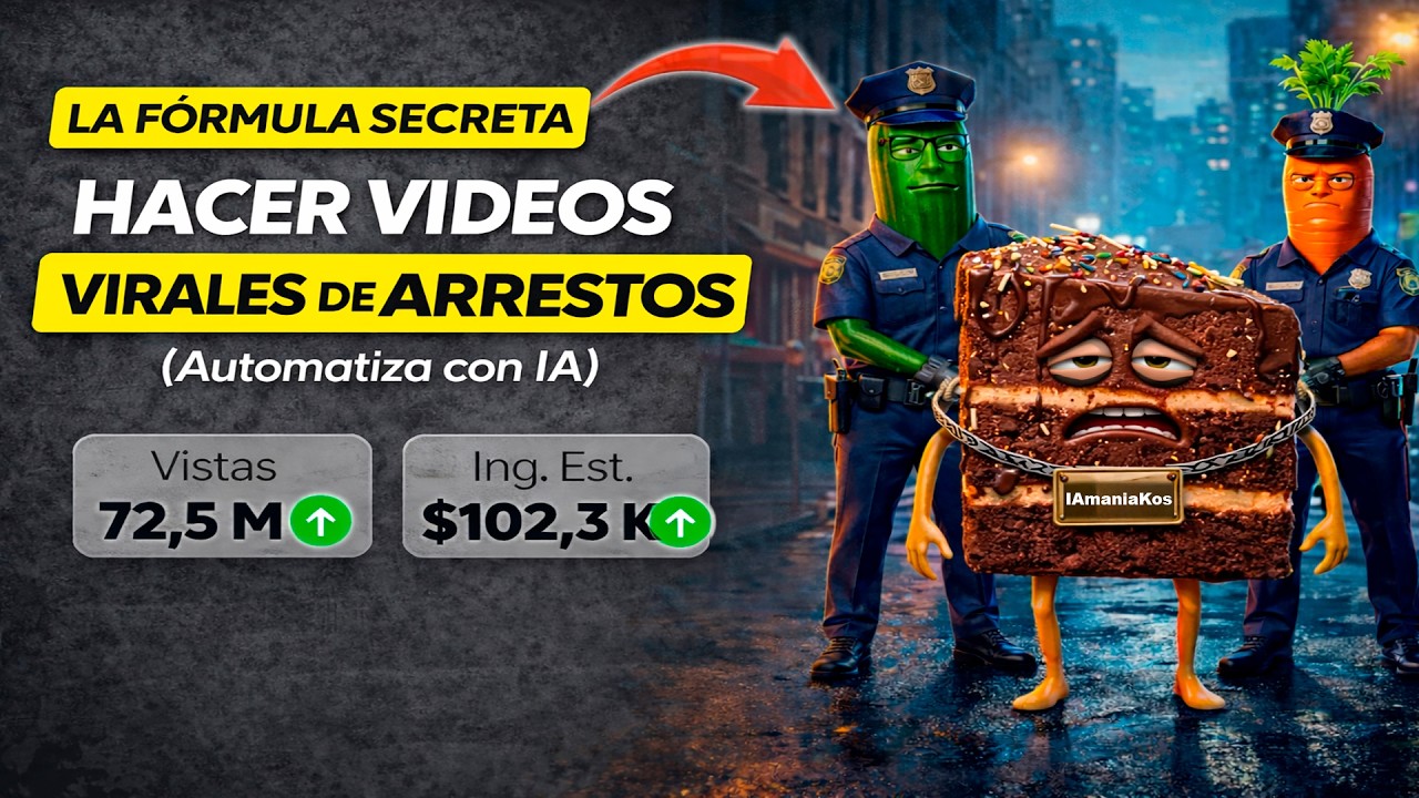 ✅ Cómo Hago Videos Virales de Arrestos con IA en YouTube (Tutorial 2026 Paso a Paso)