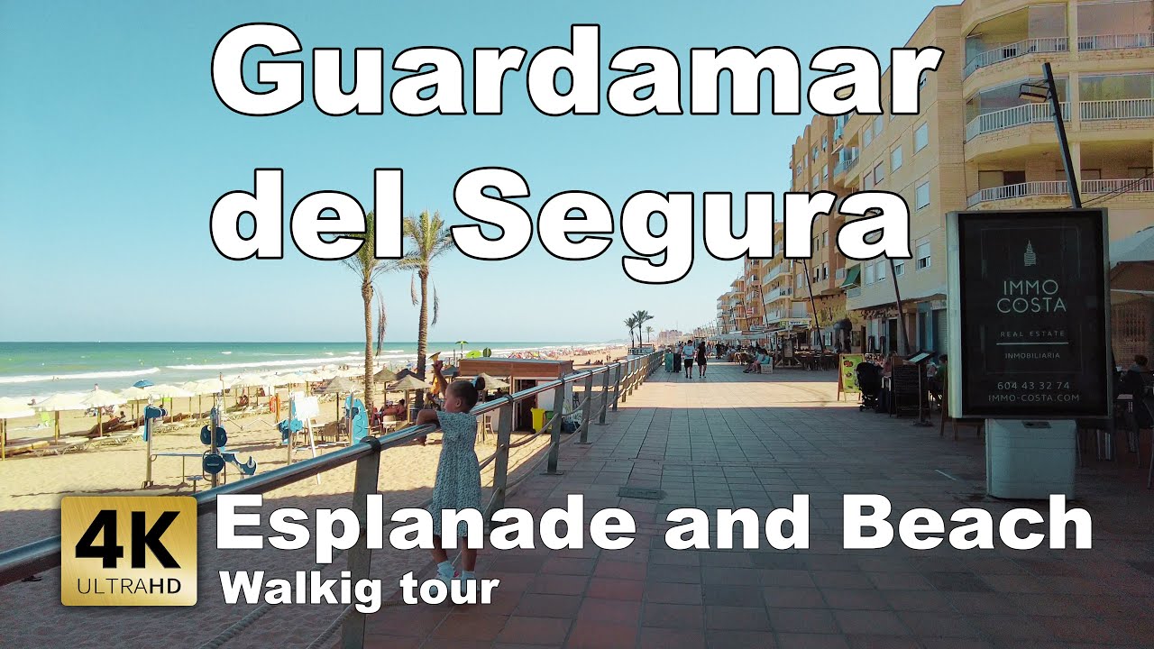 Guardamar Del Segura - Esplanade and Beach, Spain | Costa Blanca - Walking tour 2023 [4k 60 fps]