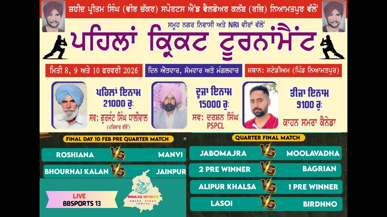 Niamatpur Nirol Tournament  Final day  2026