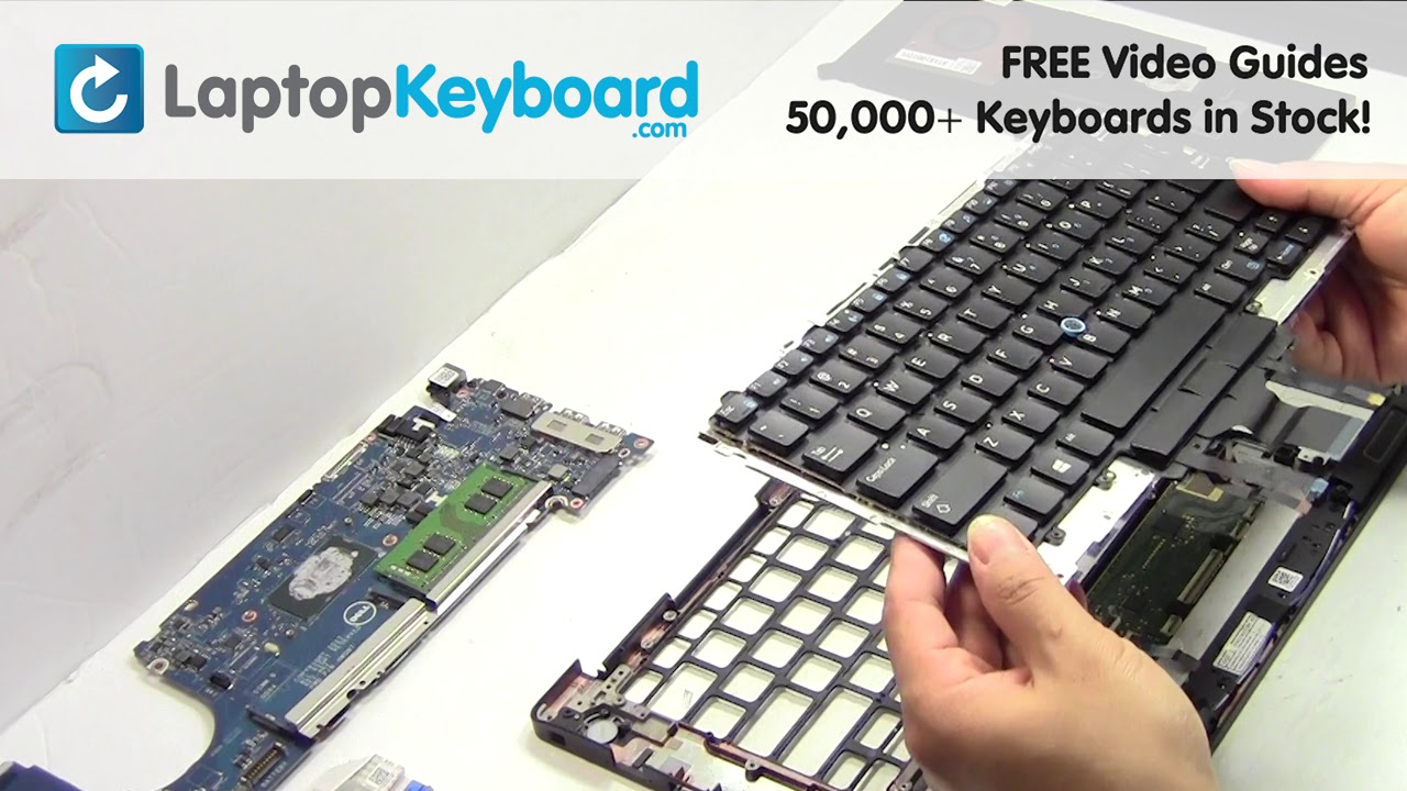 Dell Keyboard Replacement Latitude 14 5000 7000 Series 7480 Installation Guide. Repair Install Fix