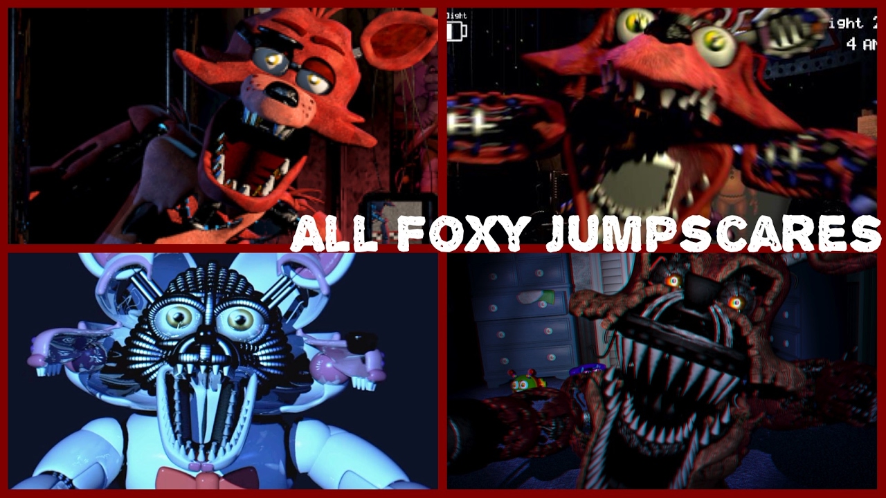 Every Single Foxy Jumpscare - Five Nights at Freddy's