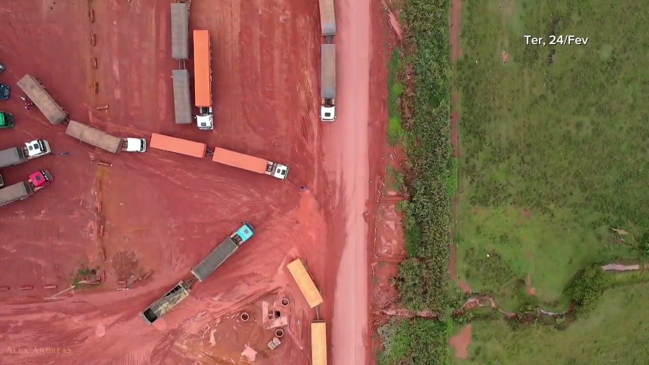Fila de veículos registrada em Miritituba