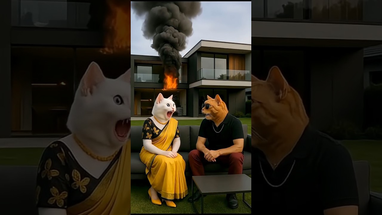 Funny AI Cat Cooking Chaos | Hilarious Furry Family Moments #ai #cat  #trending #shorts