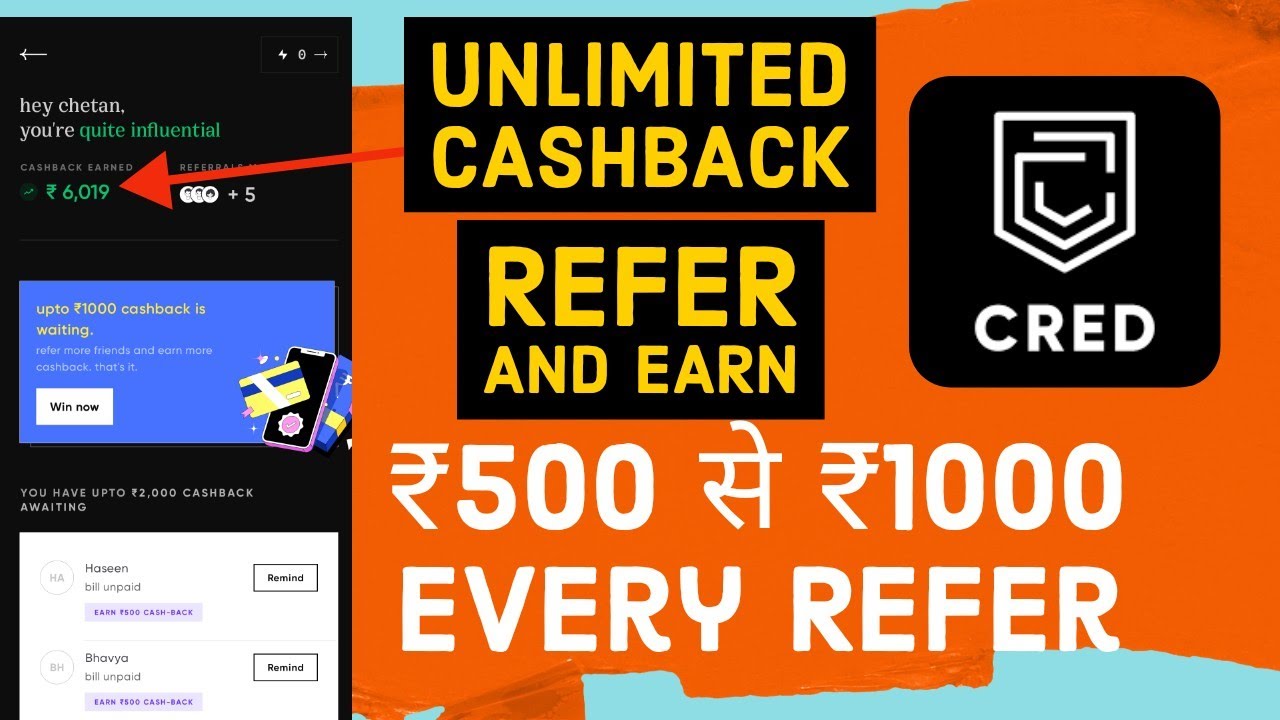 Cred Refer And Earn | Cred App से कमाये  ₹6000 , Unlimited Earning With Cred App