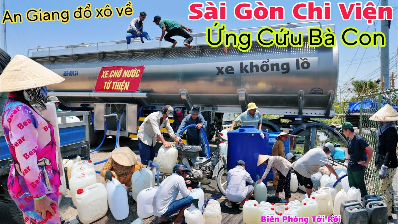 Sài Gòn Chi Viện, Xe Khổng Lồ kéo về tiếp ứng, An Giang đổ xô về tiếp dân hạn hán