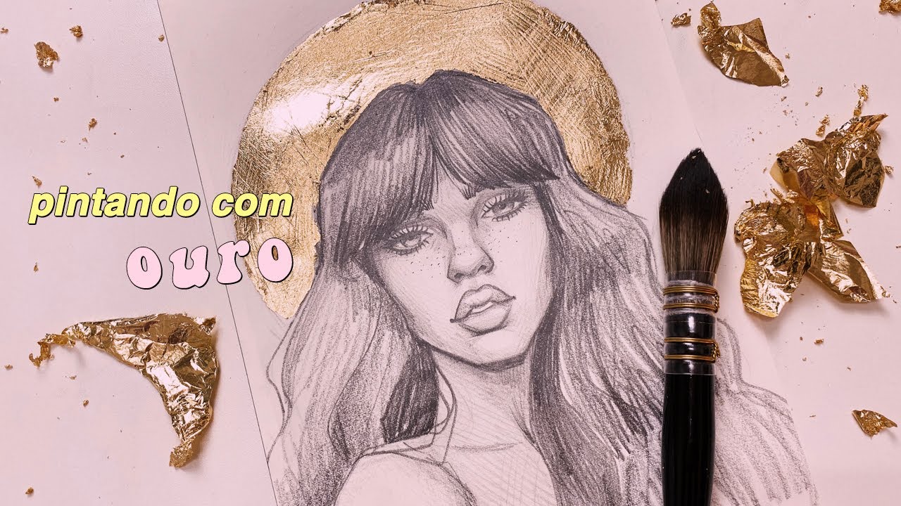 pintei o desenho com OURO!