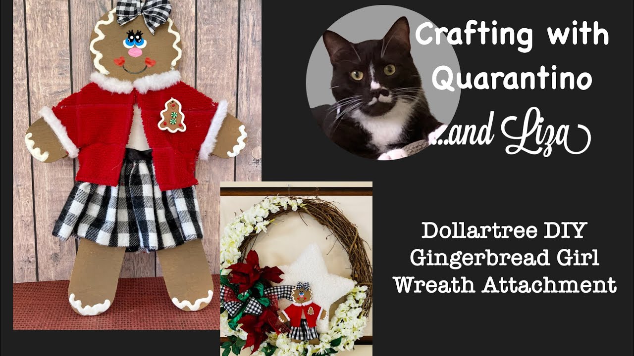 Dollartree DIY Gingerbread Girl Wreath Attachment