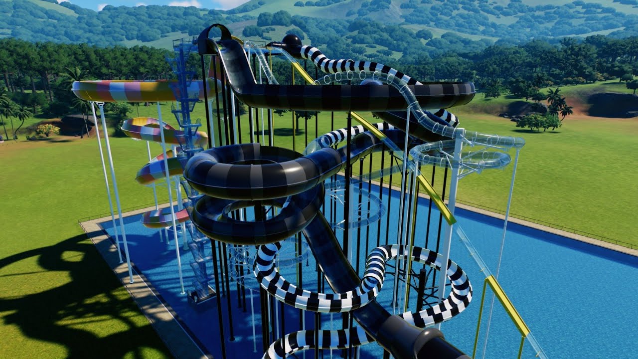Slide Tower - All Onrides | Planet Coaster 2 (made by W8erbahn) [POV]