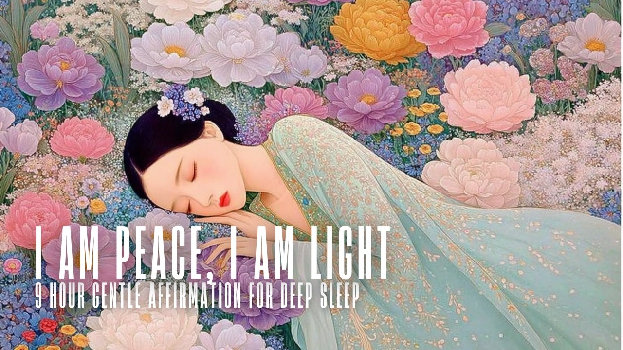 9 Hour Gentle Affirmation for Deep Sleep | “I AM PEACE, I AM LIGHT” (No Mid-Roll Ads)