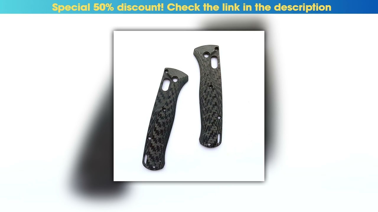 Hands-on 1pair Full 3K Carbon Fiber Blade Handle Patch for BM Bugout 535 Knife Folding Knife Patch•