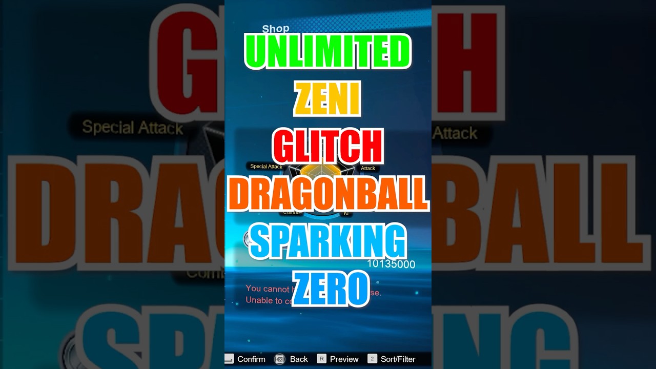 UNLIMITED ZENI GLITCH DRAGON BALL SPARKING ZERO  #akiratoriyama #dragonball #dragonballsparkingzero