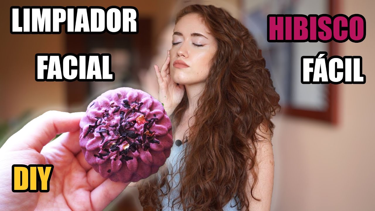 Cómo HACER LIMPIADOR FACIAL de HIBISCO 🌸 SÓLIDO | COSMÉTICA NATURAL | Piel SECA Arcillas y Plantas